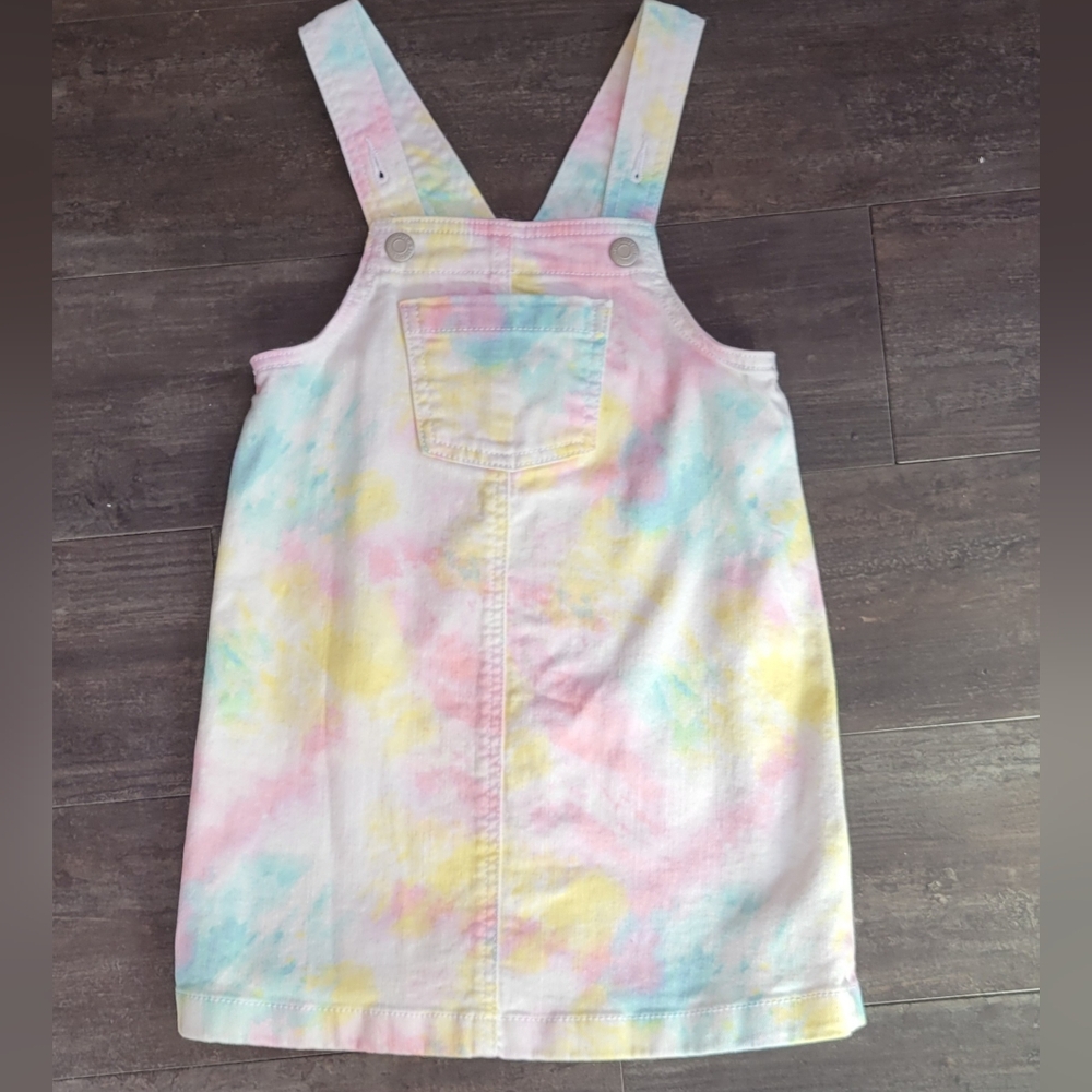 Old Navy Tye Dye Denim Overall Dress